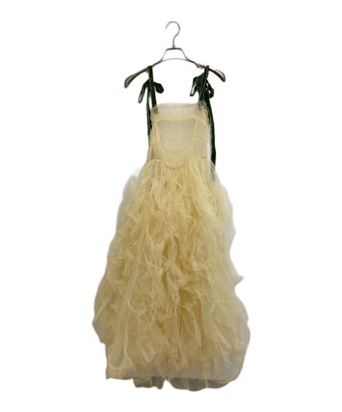 Lily Brown（リリーブラウン）Lily Brown (リリーブラウン) KEITA MARUYAMA (ケイタマルヤマ) ラッフルチュールドレス イエロー サイズ:- 未使用品の古着・服飾アイテム