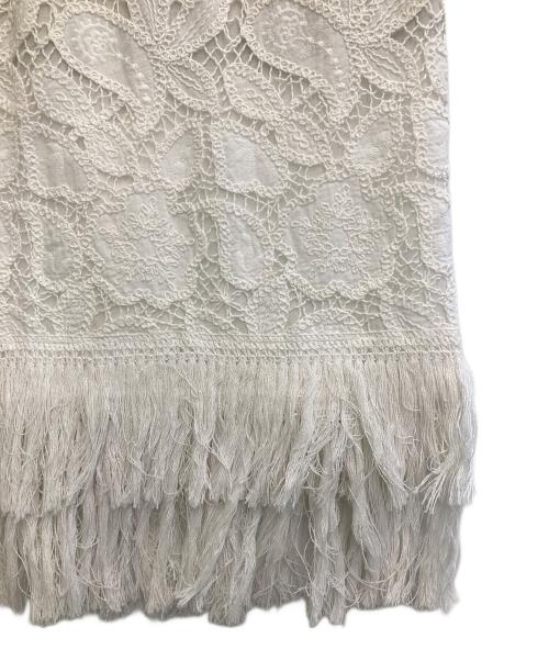 IENA（イエナ）IENA (イエナ) レースデザインスカート ホワイト サイズ:36 未使用品の古着・服飾アイテム