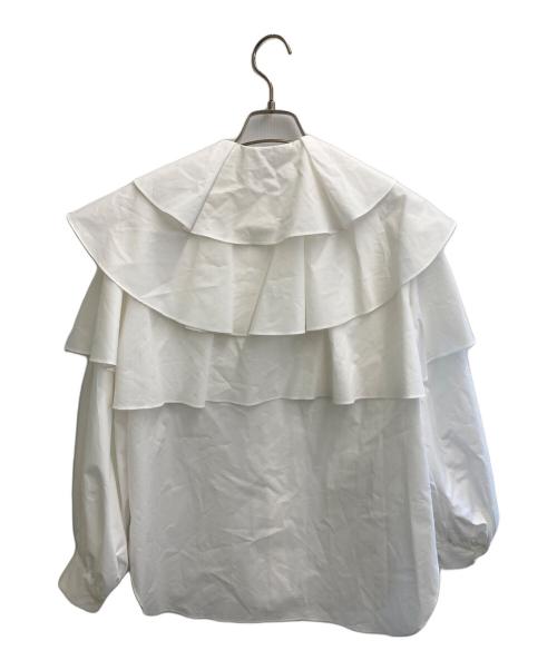 STUMBLY（スタンブリ―）STUMBLY (スタンブリ―) ビッグカラーブラウス ホワイト サイズ:38の古着・服飾アイテム