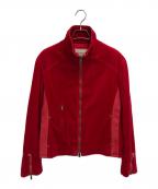 EMPORIO ARMANIエンポリオアルマーニ）の古着「ベロアブルゾン」｜レッド