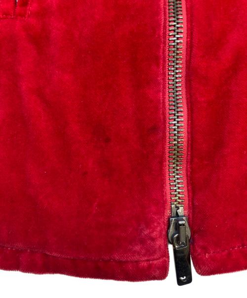 EMPORIO ARMANI（エンポリオアルマーニ）EMPORIO ARMANI (エンポリオアルマーニ) ベロアブルゾン レッド サイズ:46の古着・服飾アイテム