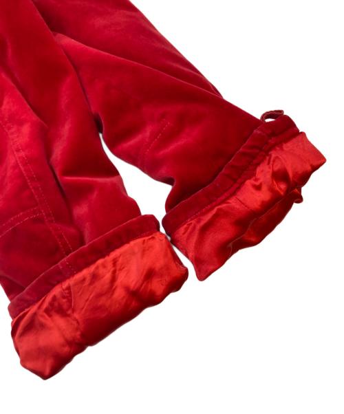 EMPORIO ARMANI（エンポリオアルマーニ）EMPORIO ARMANI (エンポリオアルマーニ) ベロアブルゾン レッド サイズ:46の古着・服飾アイテム