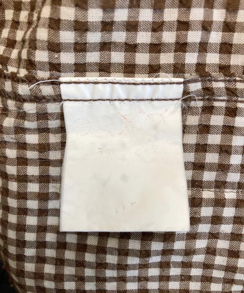 Y's for men（ワイズフォーメン）Y'S for men (ワイズフォーメン) ギンガムチェックシャツ ホワイト×ブラウン サイズ:不明の古着・服飾アイテム