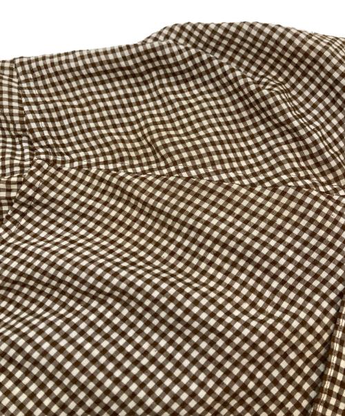 Y's for men（ワイズフォーメン）Y'S for men (ワイズフォーメン) ギンガムチェックシャツ ホワイト×ブラウン サイズ:不明の古着・服飾アイテム