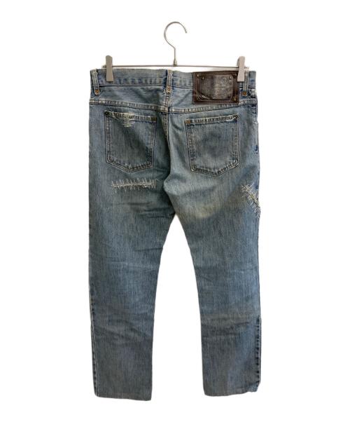 DOLCE & GABBANA（ドルチェ＆ガッバーナ）DOLCE & GABBANA (ドルチェ＆ガッバーナ) リペアデニムパンツ スカイブルー サイズ:SIZE 46の古着・服飾アイテム