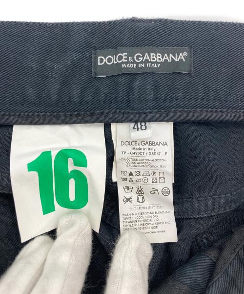 DOLCE & GABBANA（ドルチェ＆ガッバーナ）DOLCE & GABBANA (ドルチェ＆ガッバーナ) デストロイ加工デニムパンツ ブラック サイズ:ｗ29cmの古着・服飾アイテム