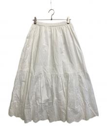 Spick and Span（スピック＆スパン）の古着「エンブロイダリーレーススカート」｜ホワイト
