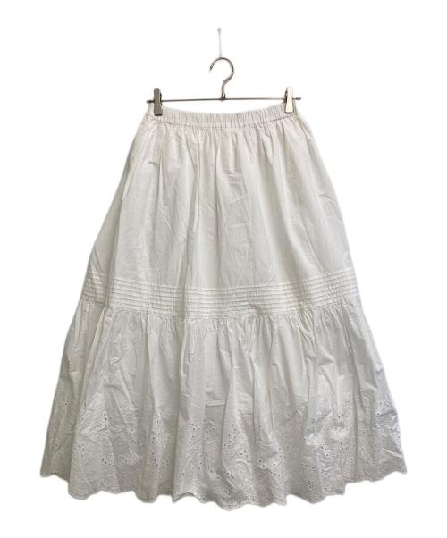 Spick and Span（スピック＆スパン）Spick and Span (スピック＆スパン) エンブロイダリーレーススカート ホワイト サイズ:38 未使用品の古着・服飾アイテム