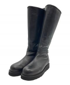 未使用品✨　CAMINANDO　ロングブーツ　レザーブーツ　ブラック 中古・古着通販】Caminando (カミナンド) レザーロングブーツ ブラック