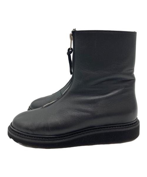 Caminando（カミナンド）Caminando (カミナンド) フロントジップブーツ ブラック サイズ:25の古着・服飾アイテム