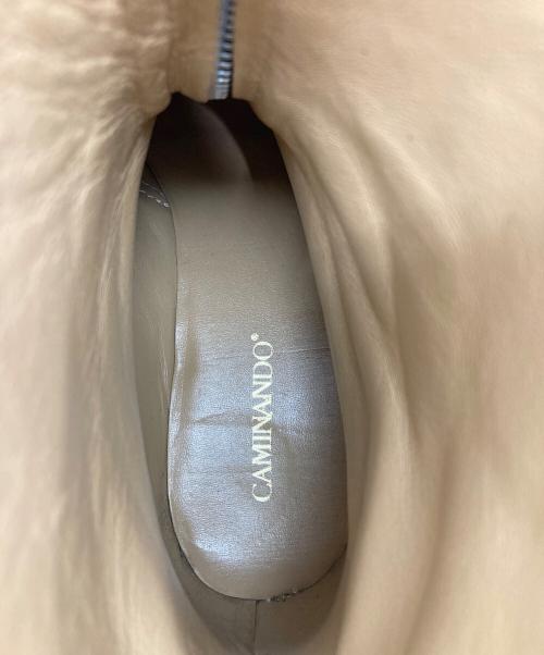 Caminando（カミナンド）Caminando (カミナンド) フロントジップブーツ ブラック サイズ:25の古着・服飾アイテム