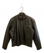 HORN WORKSホーンワークス）の古着「シングルレザージャケット」｜ブラック
