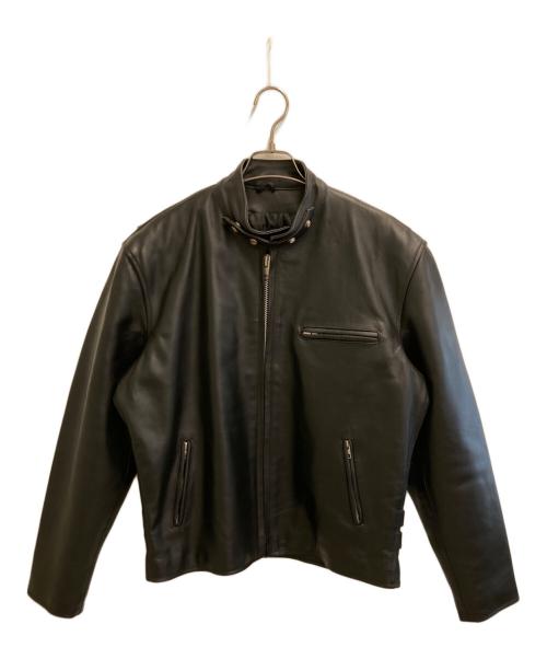 HORN WORKS（ホーンワークス）HORN WORKS (ホーンワークス) シングルレザージャケット ブラック サイズ:XLの古着・服飾アイテム