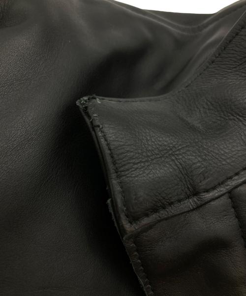 HORN WORKS（ホーンワークス）HORN WORKS (ホーンワークス) シングルレザージャケット ブラック サイズ:XLの古着・服飾アイテム