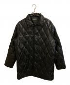 Wind Armorウィンドアーマー）の古着「カウレザーキルティングダウンコート」｜ブラック
