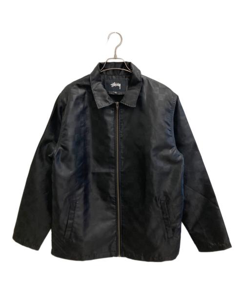 stussy（ステューシー）stussy (ステューシー) Tonal Check Jacket ブラック サイズ:Lの古着・服飾アイテム