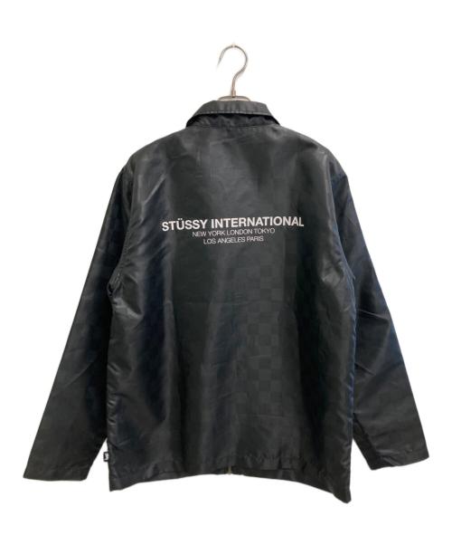 stussy（ステューシー）stussy (ステューシー) Tonal Check Jacket ブラック サイズ:Lの古着・服飾アイテム