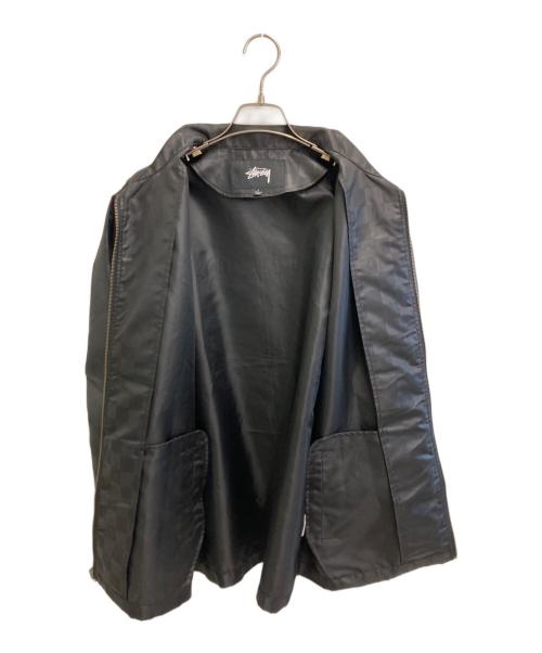 stussy（ステューシー）stussy (ステューシー) Tonal Check Jacket ブラック サイズ:Lの古着・服飾アイテム