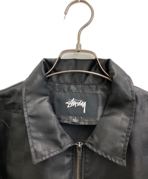 stussy（ステューシー）stussy (ステューシー) Tonal Check Jacket ブラック サイズ:Lの古着・服飾アイテム