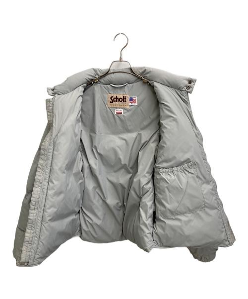 Schott（ショット）Schott (ショット) Supreme (シュプリーム) Down Leather Vest Jacket グレー サイズ:Mの古着・服飾アイテム