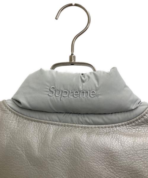 Schott（ショット）Schott (ショット) Supreme (シュプリーム) Down Leather Vest Jacket グレー サイズ:Mの古着・服飾アイテム