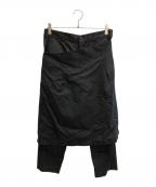 BLACK COMME des GARCONSブラックコムデギャルソン）の古着「巻きスカート ラップパンツ」｜ブラック