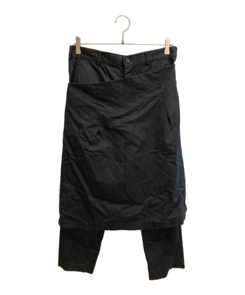 BLACK COMME des GARCONS（ブラックコムデギャルソン）BLACK COMME des GARCONS (ブラックコムデギャルソン) 巻きスカート ラップパンツ ブラック サイズ:Mの古着・服飾アイテム