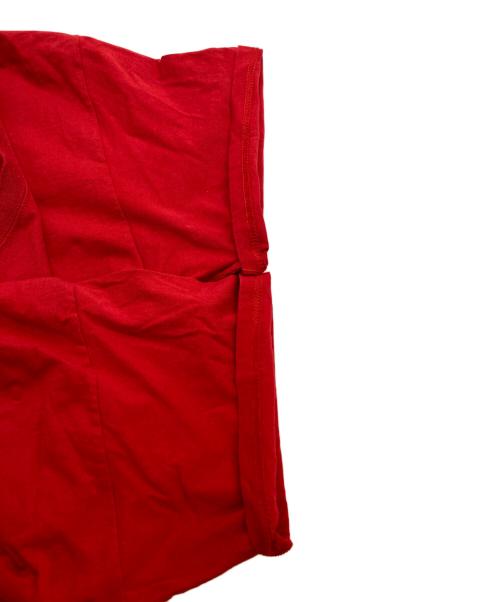 COMME des GARCONS HOMME PLUS（コムデギャルソンオムプリュス）COMME des GARCONS HOMME PLUS (コムデギャルソンオムプリュス) 再構築ロングTシャツ レッド サイズ:ＦＲＥＥの古着・服飾アイテム