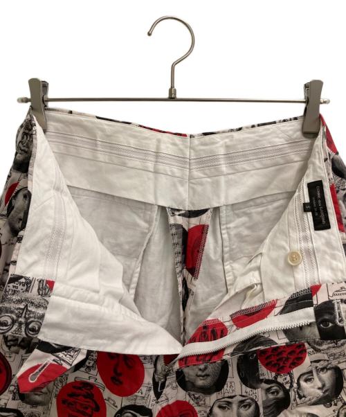 COMME des GARCONS HOMME PLUS（コムデギャルソンオムプリュス）COMME des GARCONS HOMME PLUS (コムデギャルソンオムプリュス) 総柄ショートパンツ ホワイト×ブラック サイズ:Sの古着・服飾アイテム