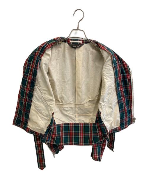 COMME des GARCONS HOMME PLUS（コムデギャルソンオムプリュス）COMME des GARCONS HOMME PLUS (コムデギャルソンオムプリュス) ダブルライダースジャケット レッド×グリーン サイズ:Sの古着・服飾アイテム