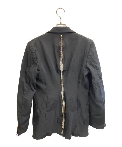 COMME des GARCONS HOMME PLUS（コムデギャルソンオムプリュス）COMME des GARCONS HOMME PLUS (コムデギャルソンオムプリュス) バックジップジャケット ブラック サイズ:XSの古着・服飾アイテム