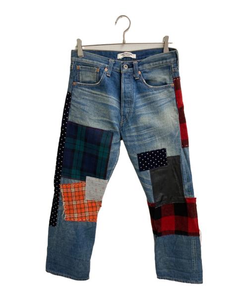 JUNYA WATANABE COMME des GARCONS（(ジュンヤワタナベ コムデギャルソン）JUNYA WATANABE COMME des GARCONS ((ジュンヤワタナベ コムデギャルソン) パッチワークデニムパンツ インディゴ サイズ:Sの古着・服飾アイテム