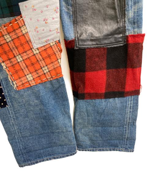 JUNYA WATANABE COMME des GARCONS（(ジュンヤワタナベ コムデギャルソン）JUNYA WATANABE COMME des GARCONS ((ジュンヤワタナベ コムデギャルソン) パッチワークデニムパンツ インディゴ サイズ:Sの古着・服飾アイテム