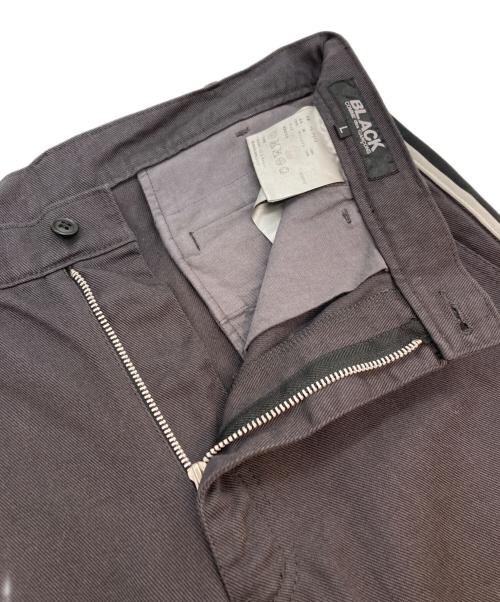 BLACK COMME des GARCONS（ブラックコムデギャルソン）BLACK COMME des GARCONS (ブラックコムデギャルソン) サイドラインパンツ ブラック サイズ:SIZE Lの古着・服飾アイテム