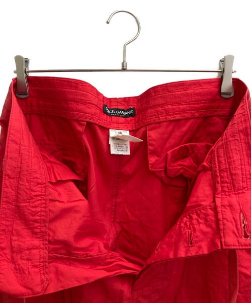 DOLCE & GABBANA（ドルチェ＆ガッバーナ）DOLCE & GABBANA (ドルチェ＆ガッバーナ) カーゴパンツ レッド サイズ:48の古着・服飾アイテム