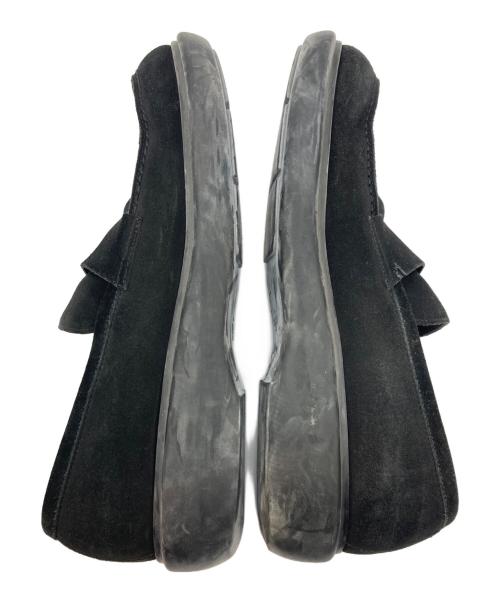 GUCCI（グッチ）GUCCI (グッチ) スクエアトゥースウェードローファー ブラック サイズ:26cmの古着・服飾アイテム