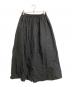 homspun（ホームスパン）の古着「リネンギャザースカート」｜ブラック