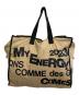COMME des GARCONS（コムデギャルソン）の古着「メッセージプリントトートバッグ」｜ベージュ