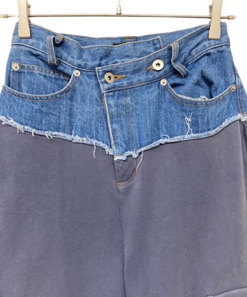 MAISON SPECIAL（メゾンスペシャル）MAISON SPECIAL (メゾンスペシャル) カットオフデニムレイヤードスウェットパンツ ネイビー サイズ:Mの古着・服飾アイテム