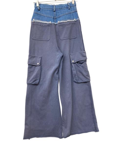 MAISON SPECIAL（メゾンスペシャル）MAISON SPECIAL (メゾンスペシャル) カットオフデニムレイヤードスウェットパンツ ネイビー サイズ:Mの古着・服飾アイテム