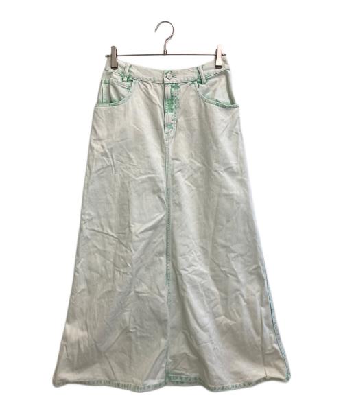 Ameri（アメリ）Ameri (アメリ) FULL LENGTH COLOR DENIM SKIRT グリーン サイズ:W26の古着・服飾アイテム