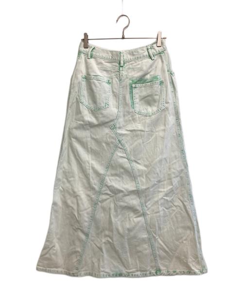 Ameri（アメリ）Ameri (アメリ) FULL LENGTH COLOR DENIM SKIRT グリーン サイズ:W26の古着・服飾アイテム