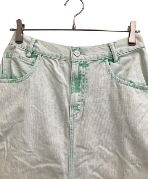 Ameri（アメリ）Ameri (アメリ) FULL LENGTH COLOR DENIM SKIRT グリーン サイズ:W26の古着・服飾アイテム
