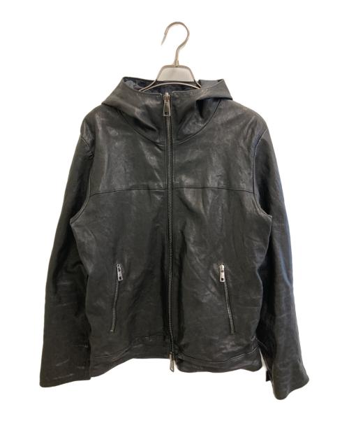 GIORGIO BRATO（ジョルジョブラッド）GIORGIO BRATO (ジョルジョブラッド) レザージャケット ブラック サイズ:48の古着・服飾アイテム