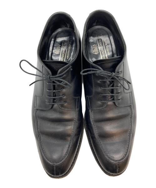 JOHNSTON&MURPHY（ジョンストン＆マーフィー）JOHNSTON&MURPHY (ジョンストン＆マーフィー) Uチップシューズ ブラック サイズ:8.5の古着・服飾アイテム