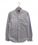 RALPH LAURENラルフローレン）の古着「ストライプシャツ」｜ホワイト×パープル