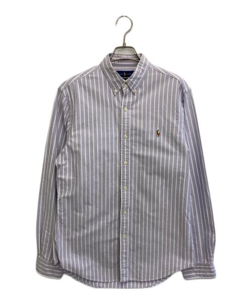 RALPH LAUREN（ラルフローレン）RALPH LAUREN (ラルフローレン) ストライプシャツ ホワイト×パープル サイズ:SIZE Mの古着・服飾アイテム