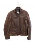 DOLCE & GABBANA（ドルチェ＆ガッバーナ）の古着「レザージャケット」｜ブラウン