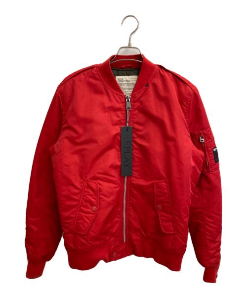 REPLAY（リプレイ）REPLAY (リプレイ) フライトジャケット レッド サイズ:M 未使用品の古着・服飾アイテム