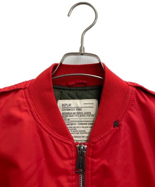 REPLAY（リプレイ）REPLAY (リプレイ) フライトジャケット レッド サイズ:M 未使用品の古着・服飾アイテム